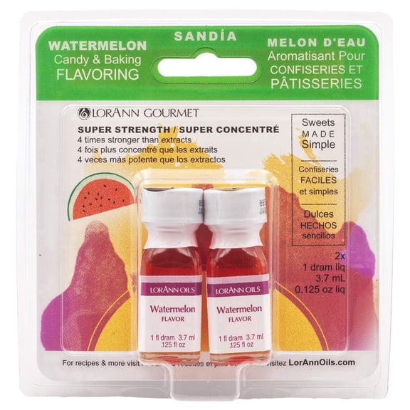 LorAnn Oils Super Strength Flavoring - Used For Candy Making, Flavoring Extracts, Baking, Hard Candy, and Flavor Oils, Watermelon, 1 fl dram