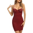 thumbnail image 1 of Cathalem Body Shaper for Women Tummy Control Seamless Tops Compression Butt Lifting Shapewear Bodysuits,Red M, 1 of 2