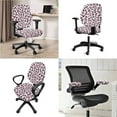 thumbnail image 2 of SCRAWLGOD Leopard Print Pink Set of 4 Breathable Computer Chair Slipcover with Arm Rest Covers Easy to Remove Desk Chair Protector Washable Universal Boss Chair Cover, 2 of 7