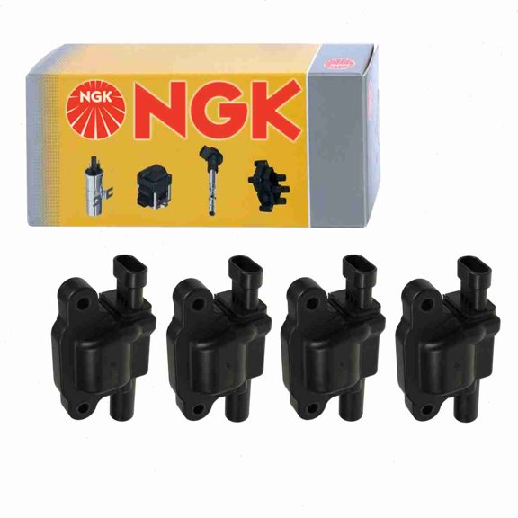 4 pc NGK 48713 Ignition Coils for 12570616 12611424 178-8411 2505-311071 36-1192 673-7002 8-12570-616-0 8-12611-424-0 D510C D513A E893 IC533 UF-413 UF413 UF413T Spark Plug Wire Boot