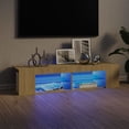 thumbnail image 4 of vidaXL TV Stand Sideboard Entertainment Center Media Unit with LED Lights, 4 of 18