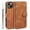 Brown, variant on Flip Folio Case for iPhone 14 6.1" 2022, Anti-scratch Vintage Leather Wallet Case [Card Slots Cash Pocket] Kickstand Anti-drop Detachable Strap Full-protective Business Case, Black