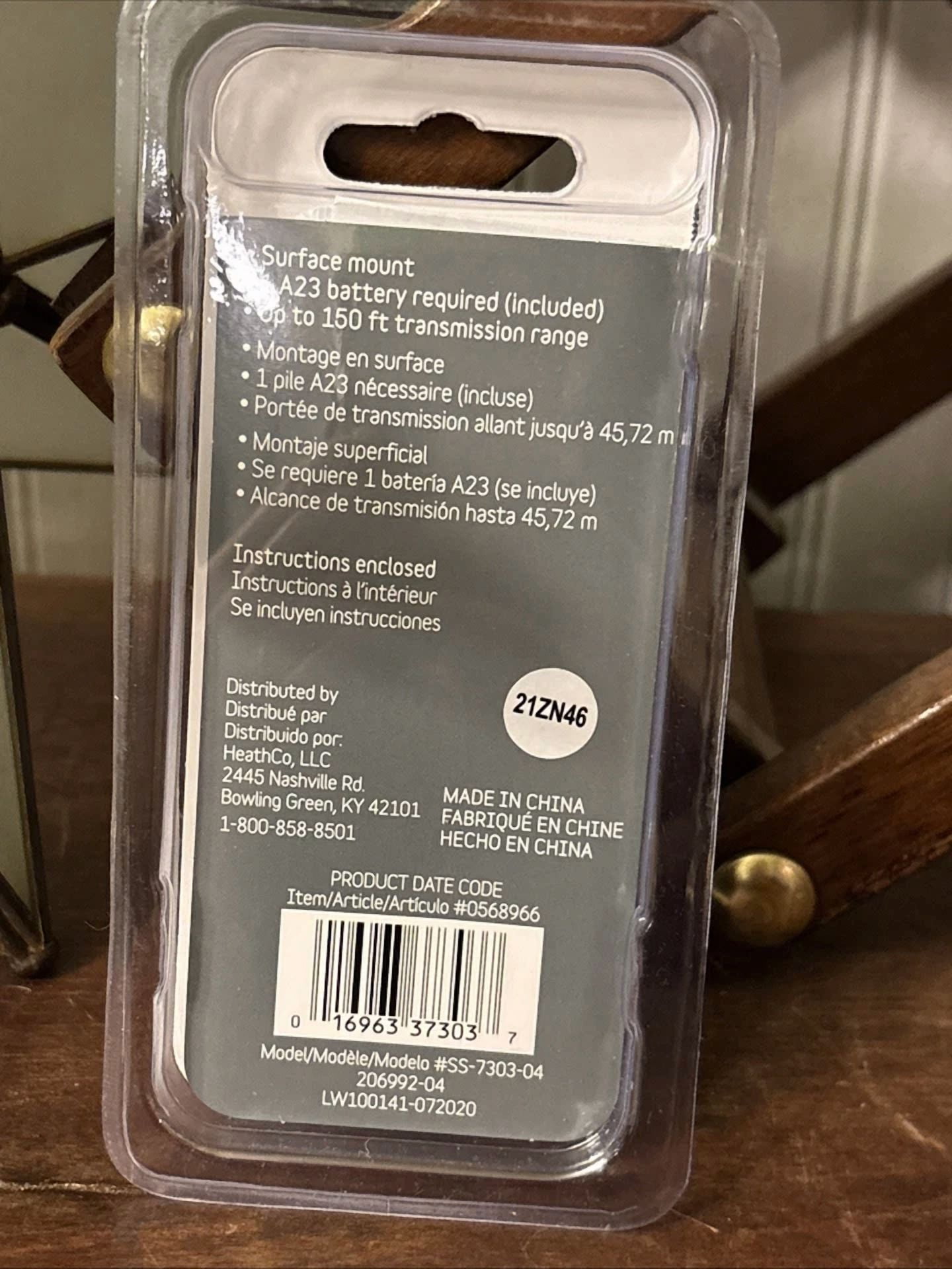 Wireless Button Doorbell New Selections Ss-7303-04 Nickel Black Finish Sealed