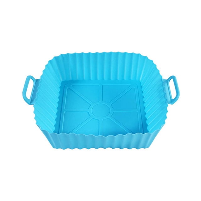SharkTRUE 1PC Square Silicone Air Fryer Basket Reusable High Easy Clean To Temperature Air Resistant