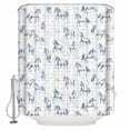 thumbnail image 2 of Blue Horse Waterproof Fabric Shower Curtain, Watercolor Vintage Animals Shower Curtain for Bathroom Curtains Bathtubs Hotel Washable Shower Curtains with 12 Hooks Stall 48x72in, 2 of 6
