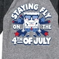 thumbnail image 3 of SpongeBob SquarePants - Fly on the 4th of July - Toddler And Youth Raglan Graphic T-Shirt, 3 of 5