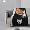 Black Horror Movie Chucky Doll Blanket for Couch Bed Throw Blanket