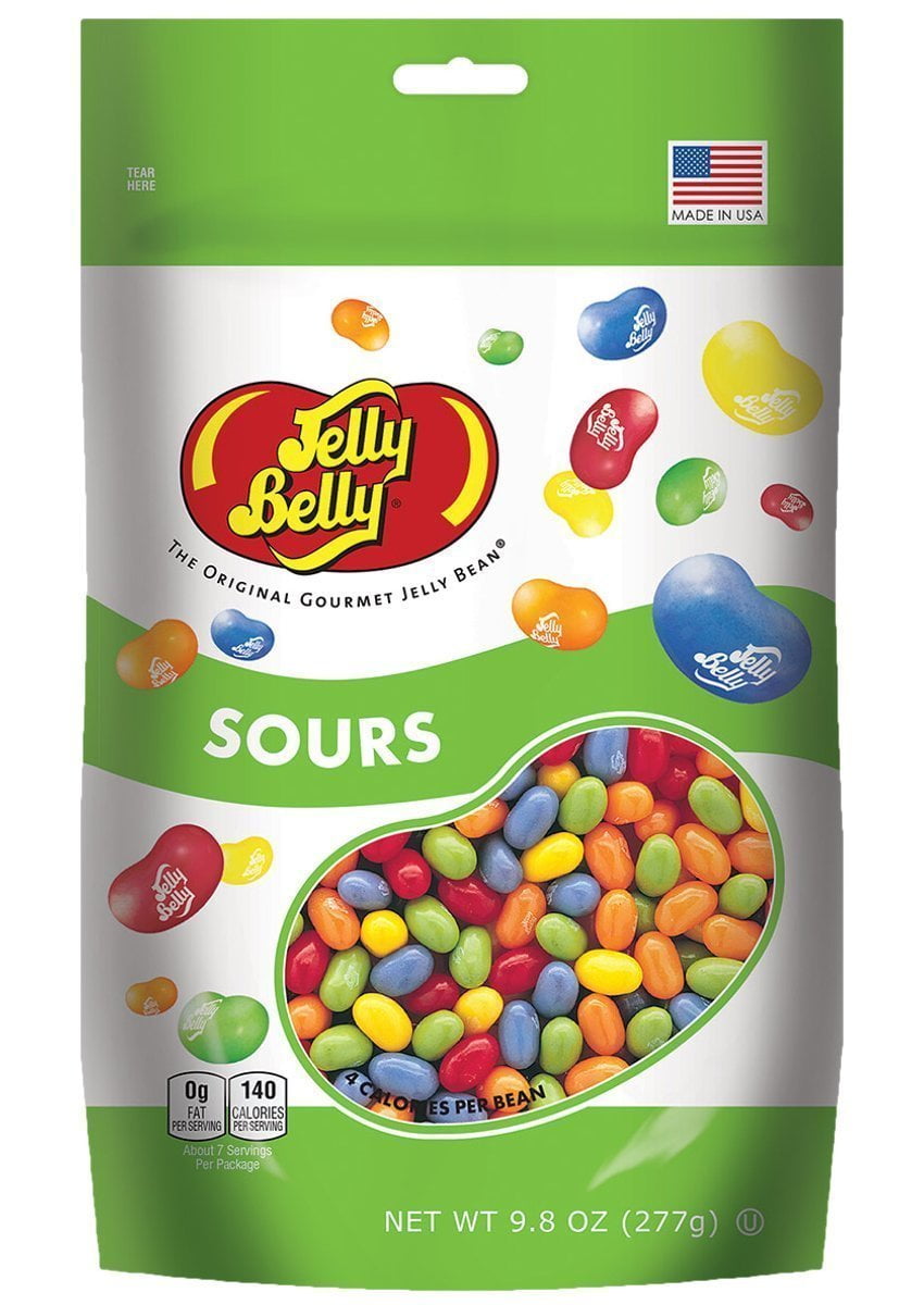 Jelly Belly 5 Sours Flavors Jelly Beans 9.8 oz Resealable Stand Up