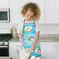 thumbnail image 4 of Mermaid Princess Sea Pattern Kids Aprons for Girls and Boys,Adjustable Neck Strap Toddler Aprons for Kids Cooking Baking, 4 of 6