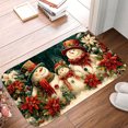 thumbnail image 5 of 1pc Snowman Family Absorbent Non-Slip Bathroom Thickened Flannel Rug Decor,Soft,Quick Drying,Suitable For Indoor/outdoor Use,Bathrooms,Bedrooms,Kitchens,Terrace,Laundry Rooms,16"x24", 5 of 9