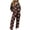 Black Gingerbread Bow, variant on Camo Hunting Women's 2 Piece Sweatsuit Set Zip Up Hoodie and Wide Leg Sweatpants Cozy Fall Winter Lounge Tracksuit Matching Outfit, Soft and Comfortable