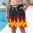 thumbnail image 6 of Favoffer Big Boys Solid Beach Shorts Lightweight Loose Fit Stylish Sports Swim Trunks With Pockets Casual Bottoms For Seaside Surfing Vacation Camping 4-15Y, 6 of 8