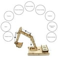 thumbnail image 4 of Greensen Manual DIY Model Toy Hydraulic Wooden Excavator Assembly Model Set Experiment Digger Mould, Wooden Excavator Toy,Excavator Assembly Model, 4 of 7