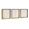 thumbnail image 5 of Kate and Laurel Yukiah Modern Geometric Wooden Wall Art Set, Set of 3, White and Natural Wood, Transitional Decorative Sculptural Wood Plaque Art Collection for Wall Decor, 5 of 9