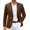 Brown, variant on Casual Blazers for Men Knit Blazer Suit Jacket One Button Sport Coat