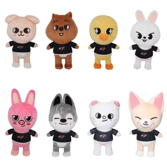 8in Stray Plush Toys, Plush,Stuffed Fashion Cool Fun Character Doll Gift for Kids Fans (Wolf Chan)