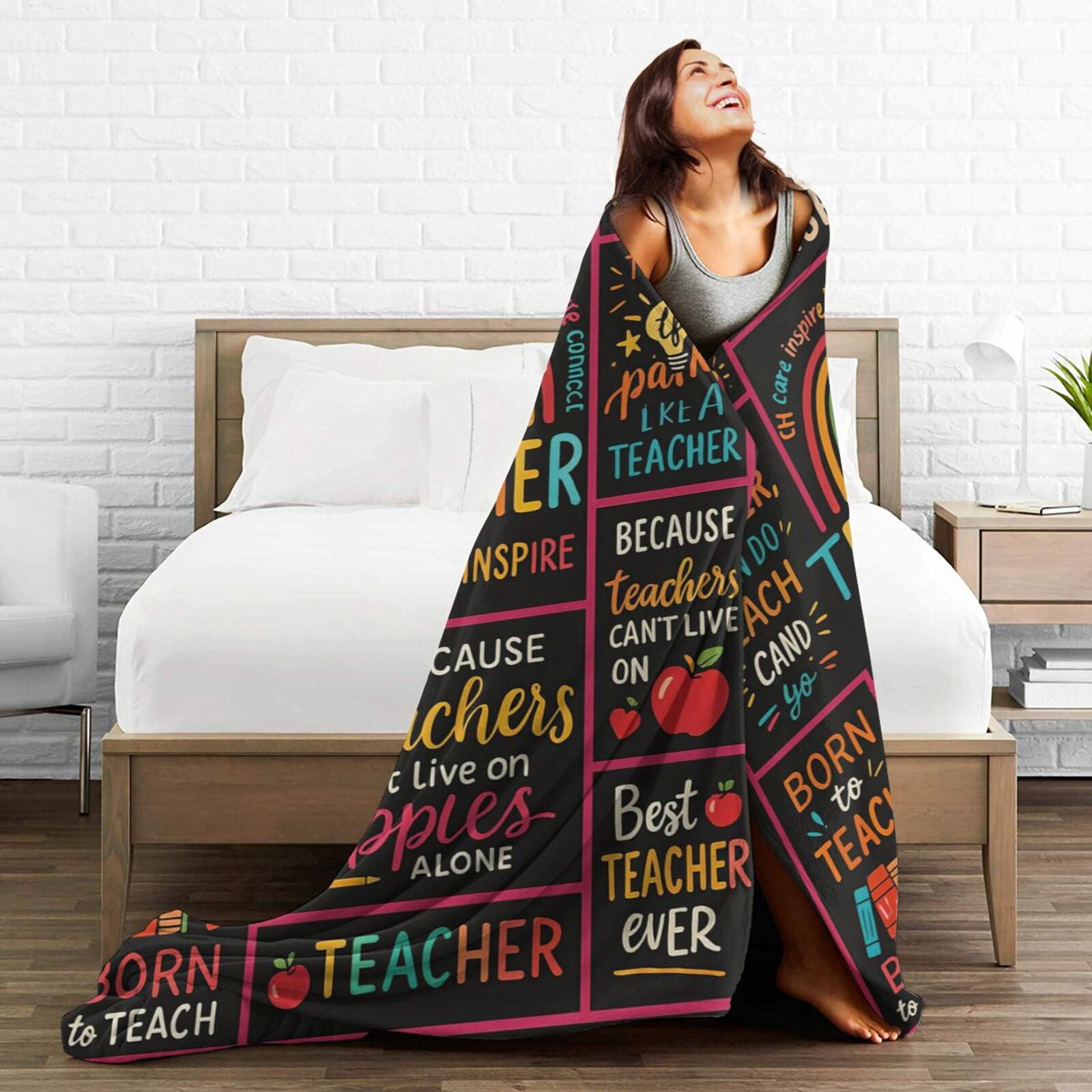 Best Teacher Gifts for Women, Unique Teacher Appreciation Gifts Idea, Teachers Day Gift for Back to School, Funny Christmas Birthday Retirement Gifts for Teachers Blanket 50x40