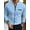 Blue, variant on Mens Henley Shirts Casual Button Down Shirt Long Sleeve Stretch Dress Shirt Blue L