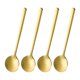thumbnail image 1 of Cucharas de Espresso Uxcell de 4 Piezas de 5.1 pulgadas de Acero Inoxidable, Tono Dorado, 1 of 5