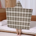 thumbnail image 5 of Brown and White Checkerboard Checkered Pattern Hooded Bath Towel，50"x30" for Ages 3 To 12 Kids, Quick Dry Lightweight Soft Microfiber Hood Beach Towel Cover Up for Kids, 5 of 7