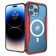 thumbnail image 2 of Case for iPhone 15 Pro Max, Clear Magnetic Phone Case Compatible with MagSafe, Anti-Scratch Shockproof Transparent Protective Cover Support Wireless Charging for iPhone 15 Pro Max, Red, 2 of 10