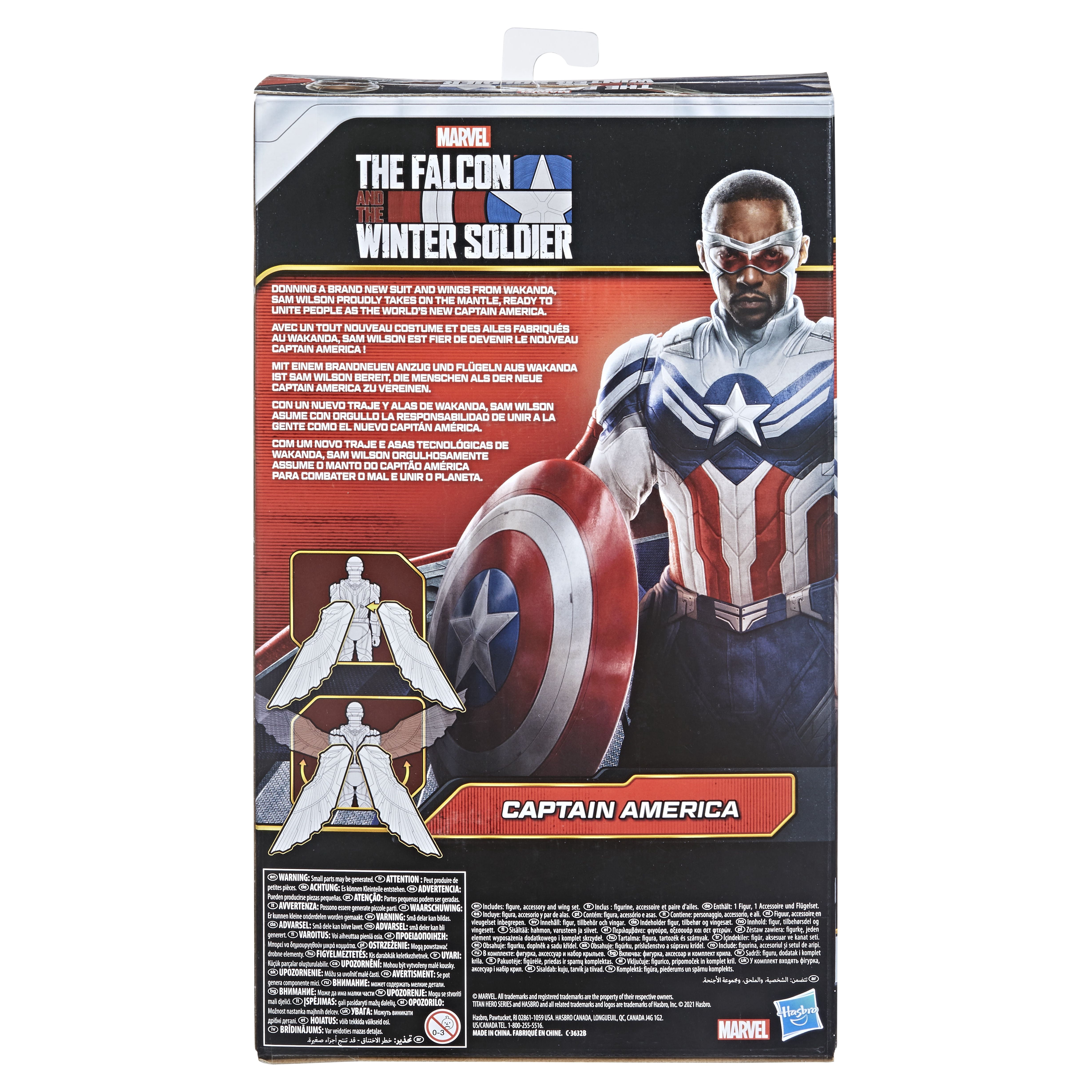 Marvel: The Falcon and the Winter Soldier Captain America Kids Toy Action Figure for Boys and Girls (7”)
