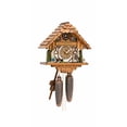 thumbnail image 1 of Cuckoo Clock Little black forest house with mooving clock peddler, 1 of 1