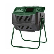 Exaco Trading Mr.Spin 43 Gallon Steel Frame Dual Compartment Compost Tumbler