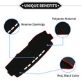 thumbnail image 3 of Unique Bargains Dash Cover Compatible for Toyota Innova 2004-2014, Non-Slip Polyester Black Red Center Console, 3 of 6