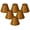 Dark Brown - 6 Pack, variant on Royal Designs, Inc. Round Faux 2 Tone Leather Chandelier Basic Shade CS-973-6-6, Medium Brown, 3 x 6 x 5, Pack of 6