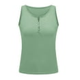 thumbnail image 3 of LSLJS Women's Summer Solid Color Round Sports Tops for Outer Wear Bottoming Slim Short Tops, Womens Tank Tops, 3 of 5