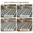 thumbnail image 7 of ODIKA 8'x10' Washable Area Rug Non-Shedding, Easy Care, Modern Farmhouse Grid Layout Evenly Spaced Geometric Diamond Accents for King Size Bedroom Under Bed, Master Suite, 7 of 7