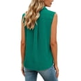 thumbnail image 5 of Vmvidoty Womens Tank Top Lapel Button Sleeveless Cotton Summer Blouse Mint Green XXXXXL( Women's or Women's Plus ), 5 of 8