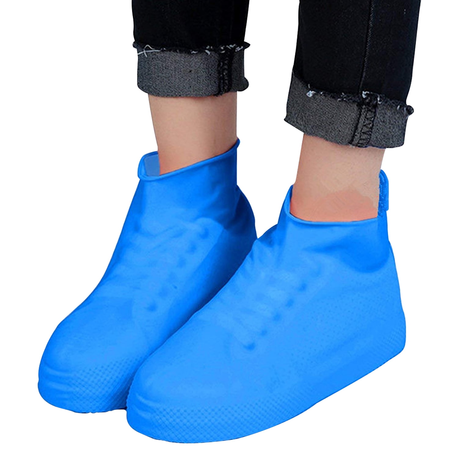 Details about   1 Pair Latex Waterproof Shoe Covers Women Men Reusable Snow Non-slip Rain Boots 