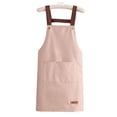 thumbnail image 2 of Soumake Work Apron Waterproof Oil-proof Kitchen Apron with Large Pockets Durable Stylish Workwear for Home Garden, 2 of 7