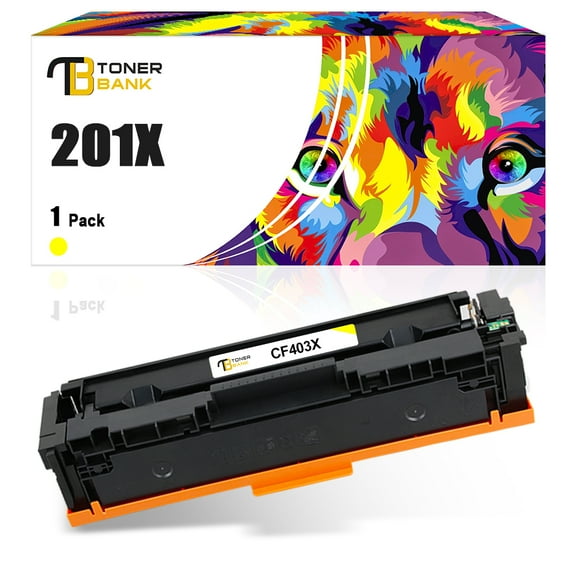 Toner Bank Compatible Toner Cartridge Replacement for HP 201X CF402X Color Pro MFP M277dw M252dw M277c6 M252 M277 Printer Ink (Yellow, 1-Pack)