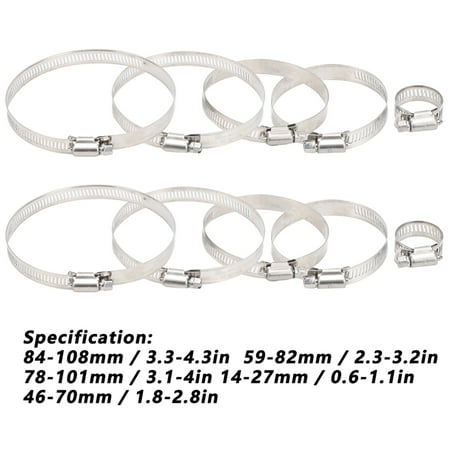 

ACOUTO Stainless Steel Hose Pipe Clamp Set Fitting Fastener Clip American Type