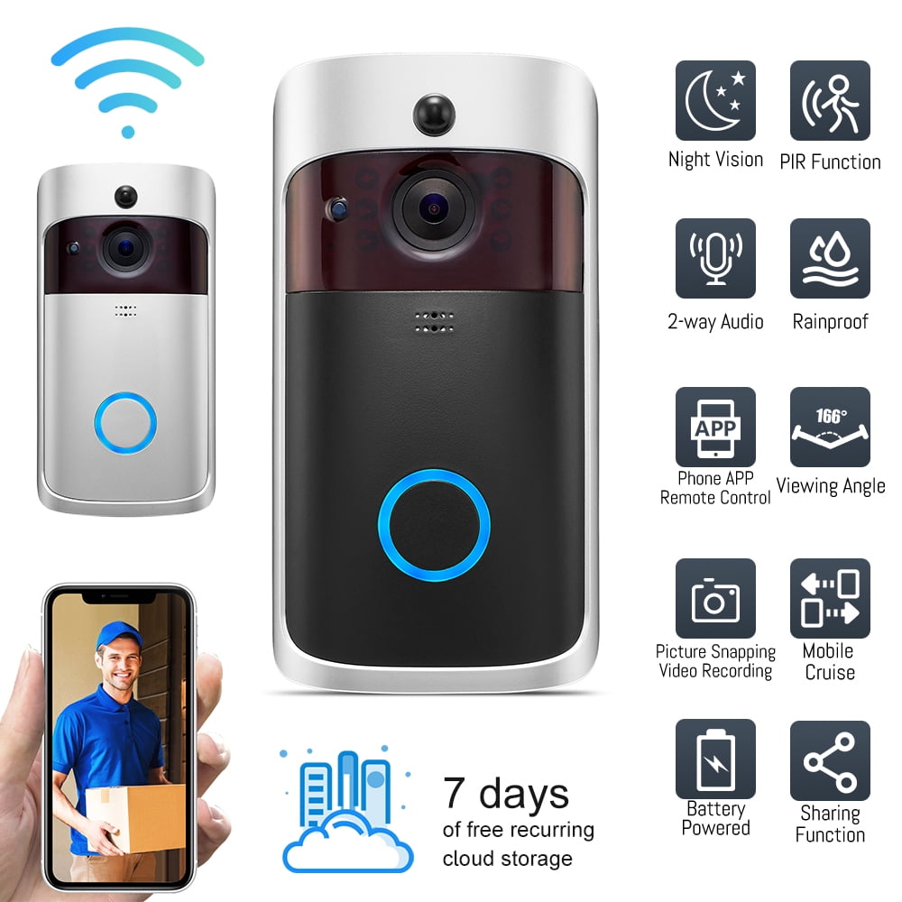 MDHAND Wireless 1080p Video Doorbell with Water Resistant Smart