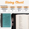thumbnail image 6 of Teal Faux Leather Bible Cover for Women  Inspirational Serenity Prayer  Zippered Case for Bible or Book with Handle, Large Christian Art Gifts, 6 of 7