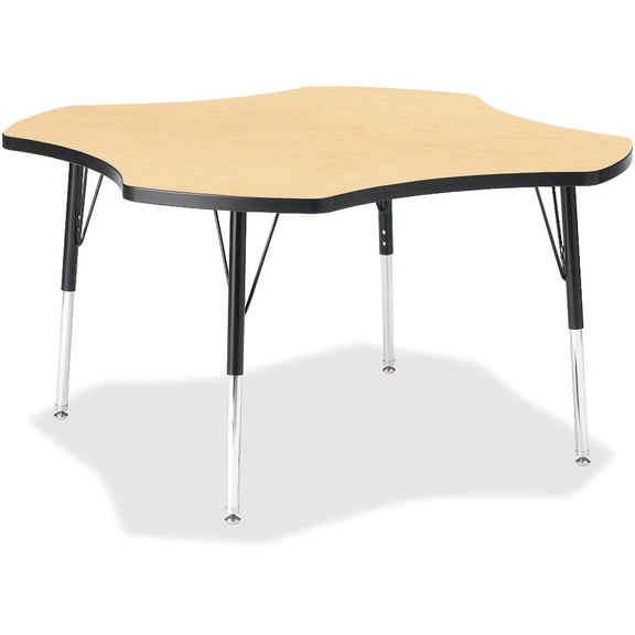Elementary Black Edge Four-leaf Table