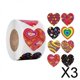 thumbnail image 1 of 2x500 Uds. Pegatinas de corazón para niños, pegatinas decorativas para tarjetas del Día de San Valentín, suministros para fiestas 3 piezas, 1 of 10