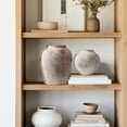 thumbnail image 5 of LuxenHome 2-Piece Marble Brown and White Terracotta Vase Set, 5 of 7