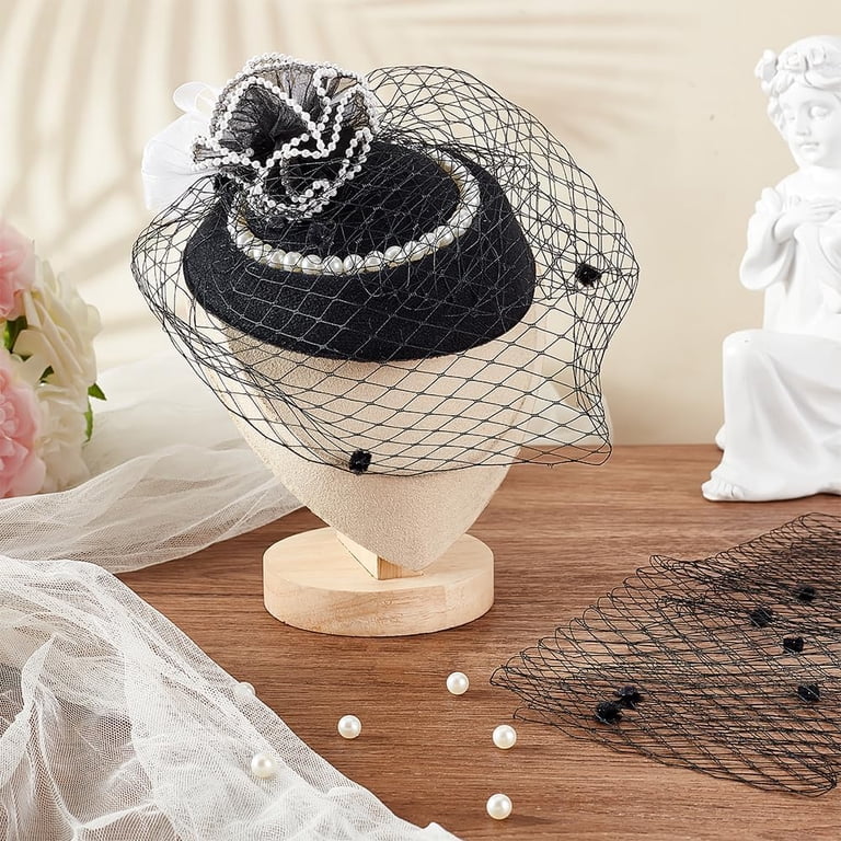 1.1 Yard Black Bridal Veil Flapper Fascinator Mesh Veil  display picture 2