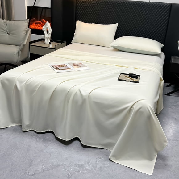 Amzcrzy C Loth Fabric Bed Sheet Solid Color Ease Friendly Washable Sheets Luxurious Silk Bedding Clothing Storage Closet Organizers and Storage Dorm Room Essentials Clothes Storage