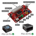 2X ATX 24Pin Power Breakout Board with ADJ Adjustable Voltage Knob and