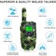 thumbnail image 5 of Walkie Talkie para niños con camuflaje verde, juguete para niños de 3 a 12 años, recargable, pantalla LCD de 8 canales y linterna, dos radios, alcance máximo de 4 kilómetros, 5 of 5