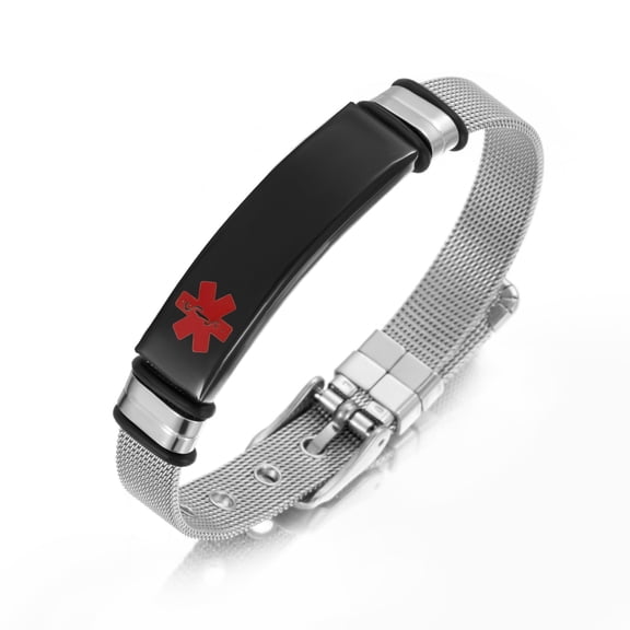 Vagzen Stainless steel Medical Alert ID Bracelet for Men, Blank