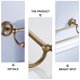 thumbnail image 4 of Toalla de toalla de baño de latón 1pc Rack de toallas de doble capa (marrón claro, bronceado), 4 of 4