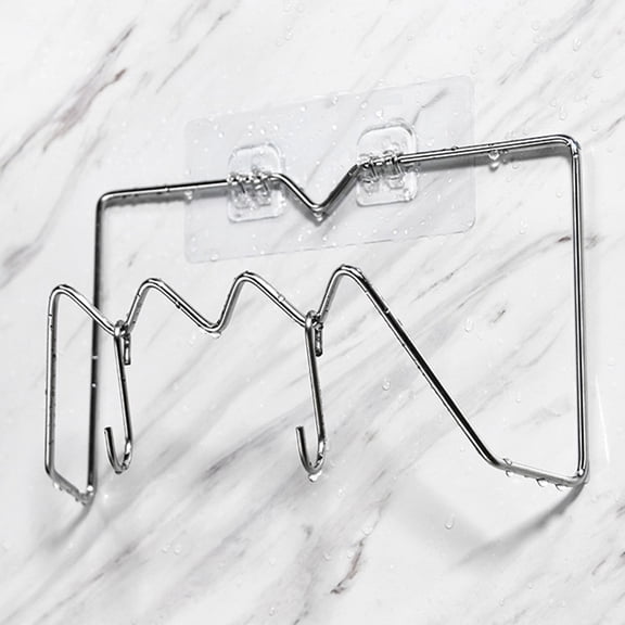 ETHZZLE Wall-Mounted Lid Organizer, Stainless Steel, Plated Silver, Sturdy, Multi-Function, Fast Drying, 2Pcs