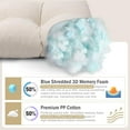 thumbnail image 7 of Galenzoov 36×14 Outdoor Bench Cushion, Blue Shredded Memory Foam, Waterproof Fade Resistant Patio Furniture Cushion, Cream, 7 of 7